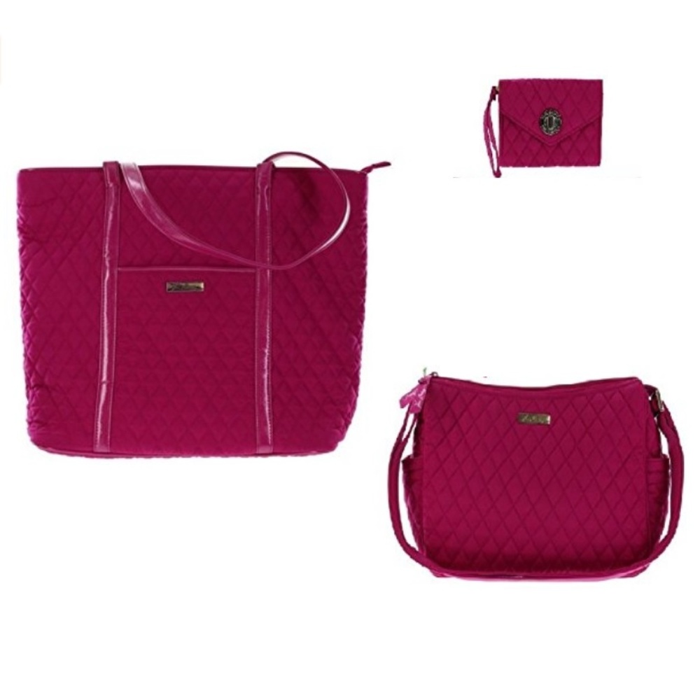 Vera Bradley Magenta Accessories Set- NEW- three pieces- HOLIDAY GIFT